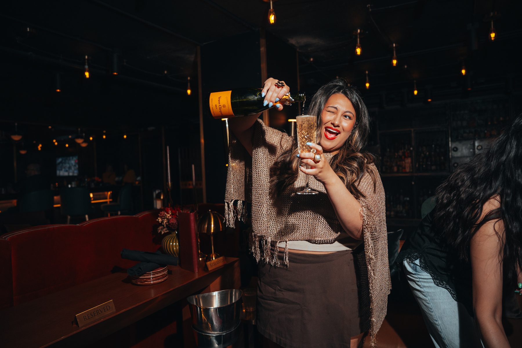 Behind the bar